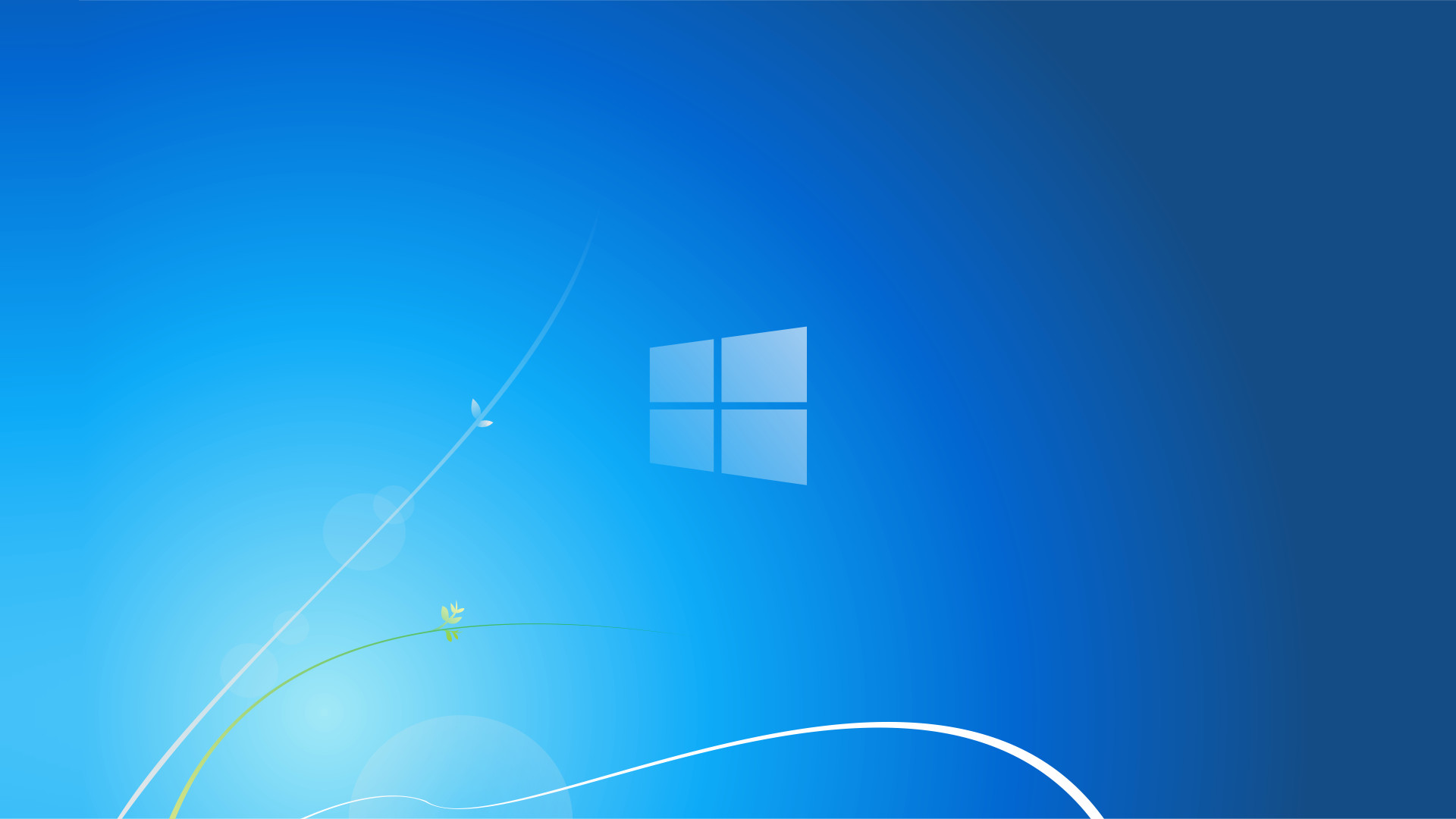 Windows 7, Logo Windows, Sfondo blu, Full HD, wallpaper desktop
