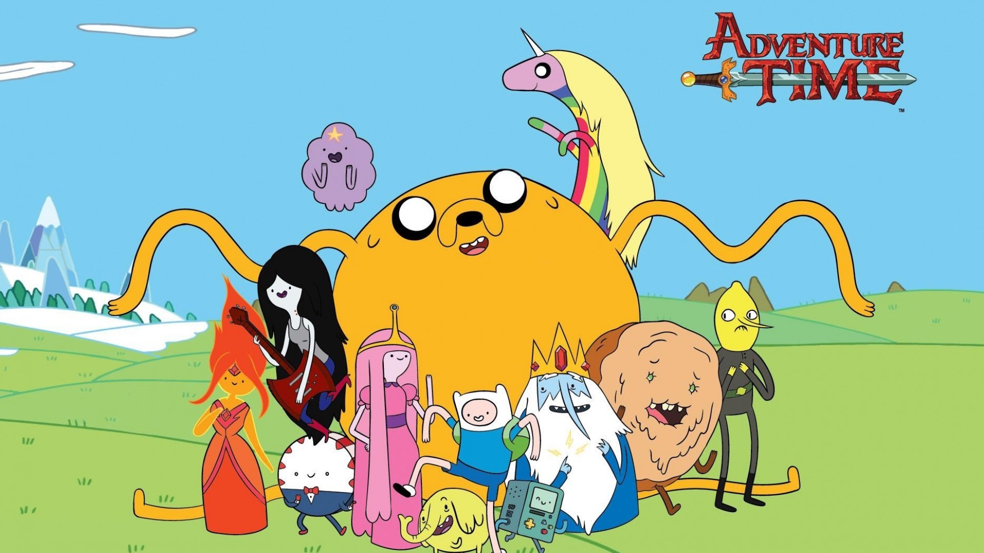 Adventure Time, Jake il cane, Finn, Marceline, Personaggi, Full HD 1080p, sfondo desktop
