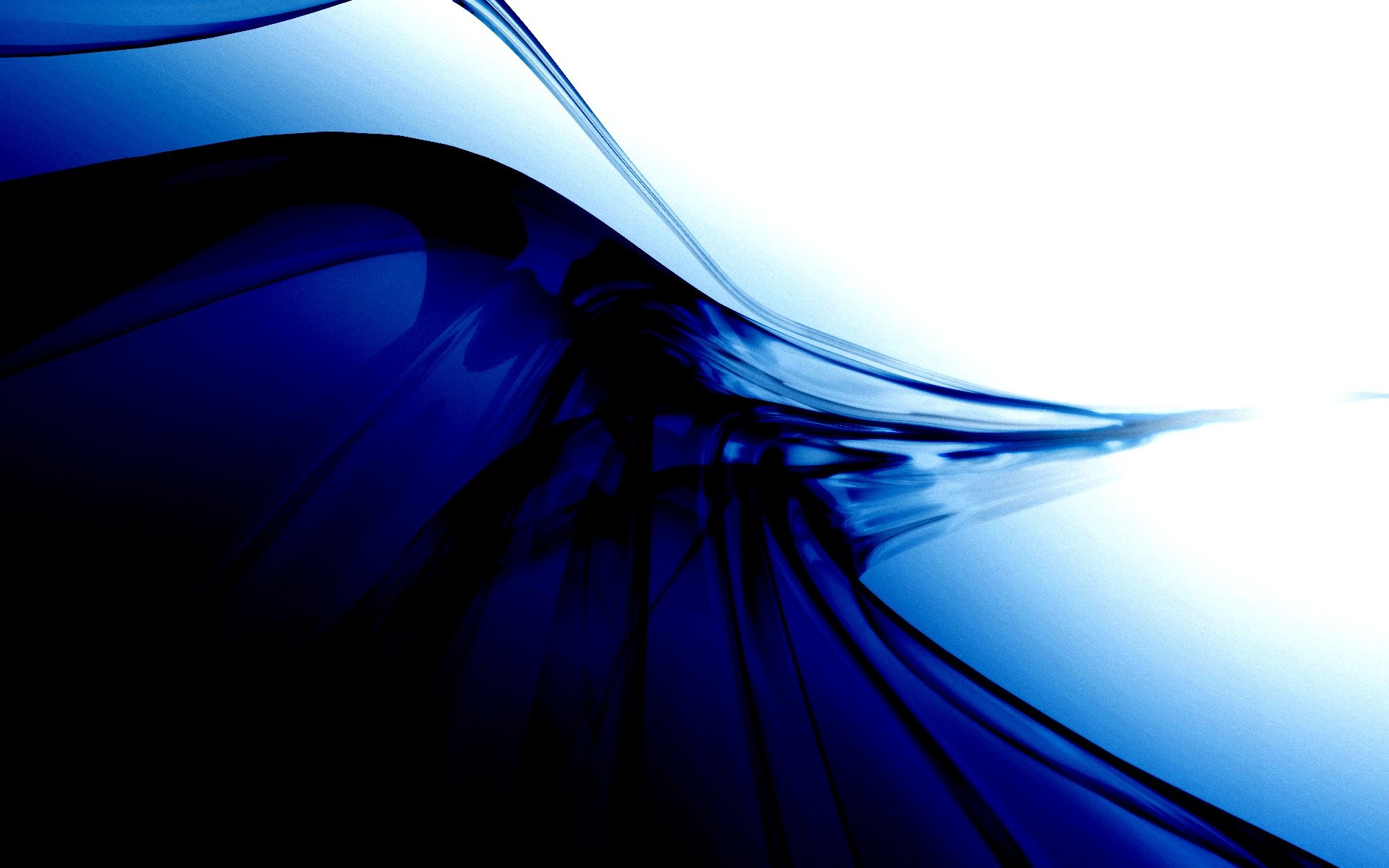 Onde astratte, Blu, Bianco, Arte digitale, Full HD, sfondo per portatile