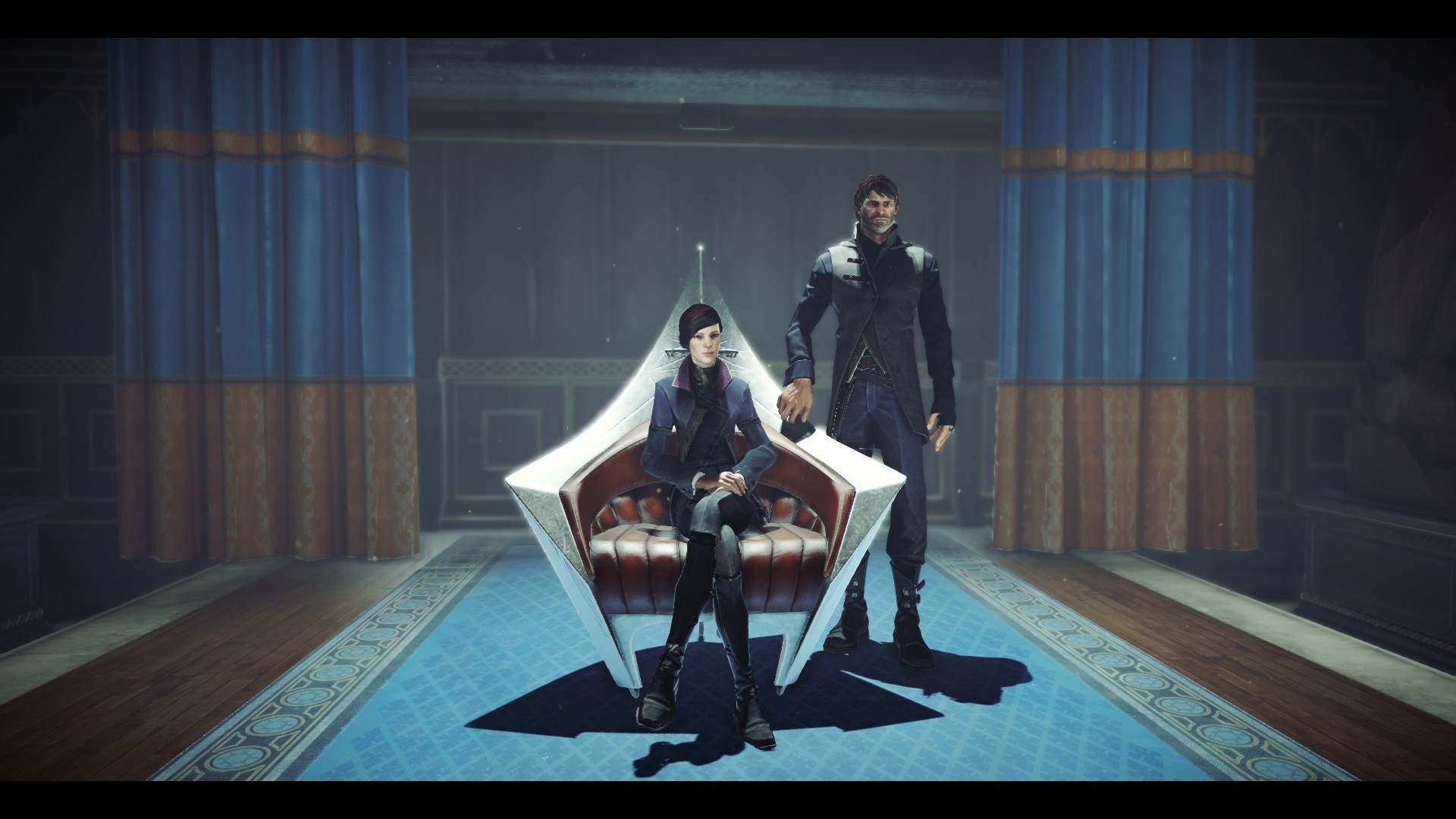 Emily Kaldwin, Corvo Attano, Dishonored 2, Trono, Full HD 1080p, sfondo desktop