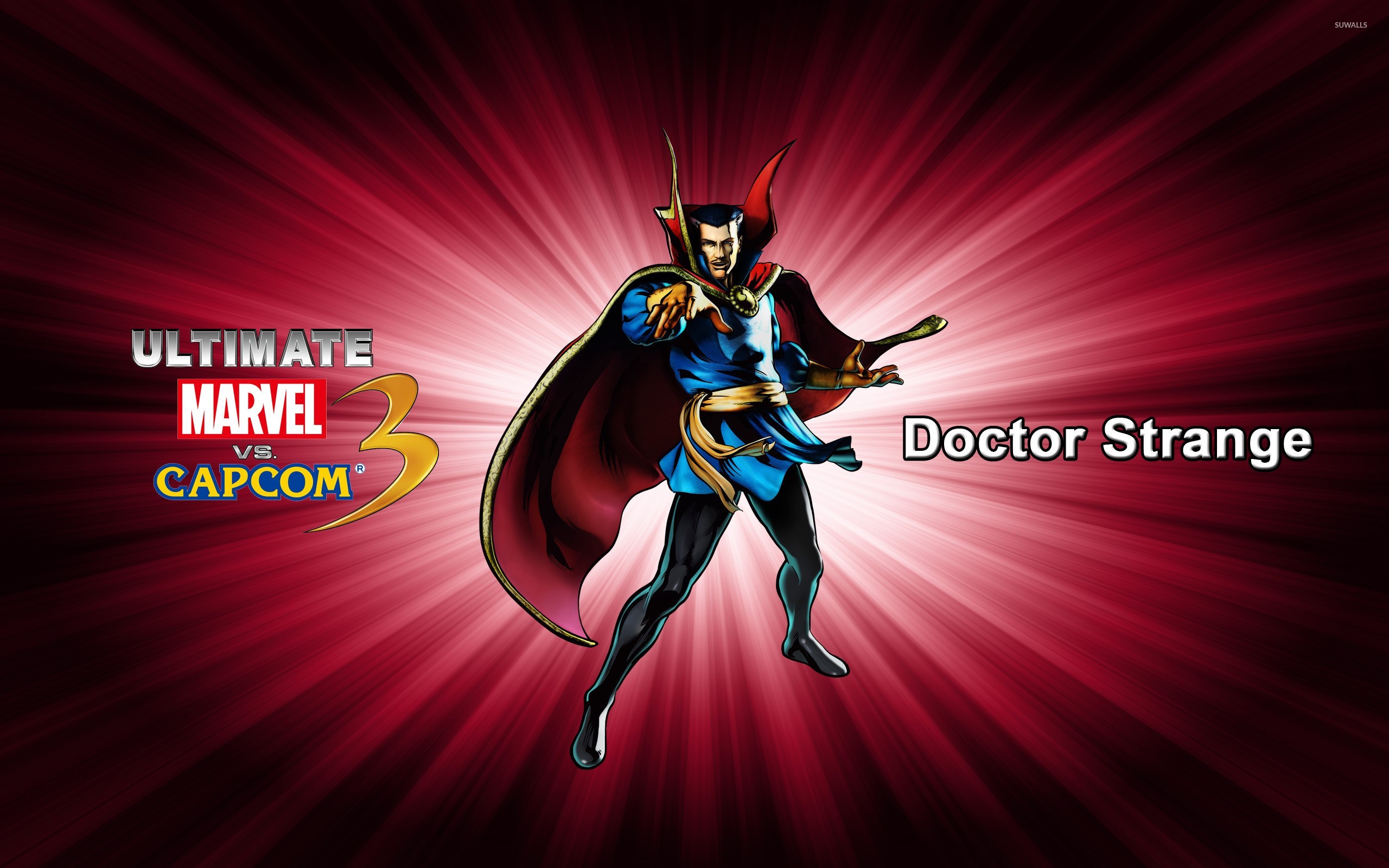 Doctor Strange, Ultimate Marvel vs. Capcom 3, Capcom, Raggi rossi, sfondo desktop 2560x1600