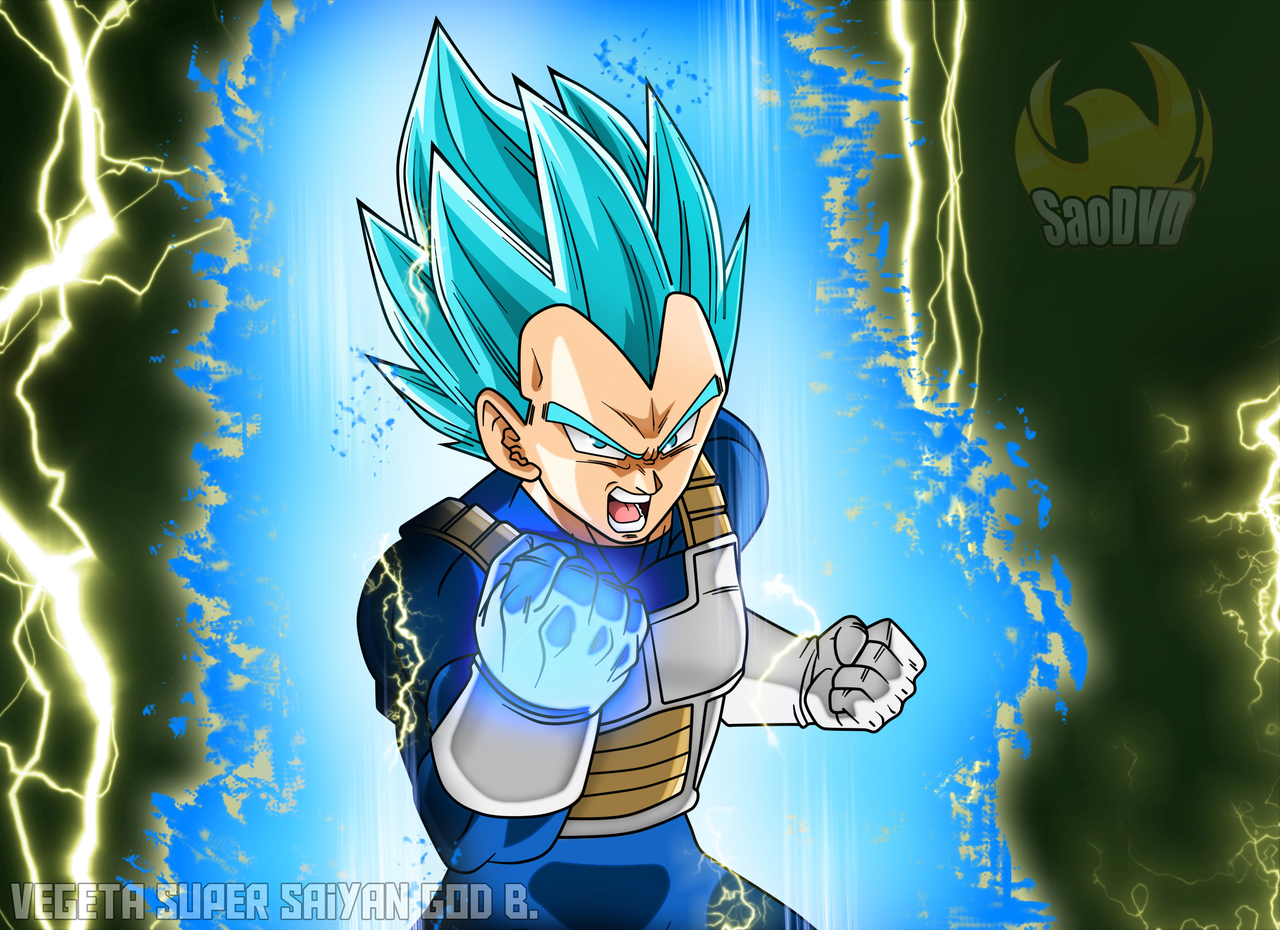 Vegeta, Super Saiyan Blue, Dragon Ball Super, Fulmini, 2K, sfondo per PC e portatile