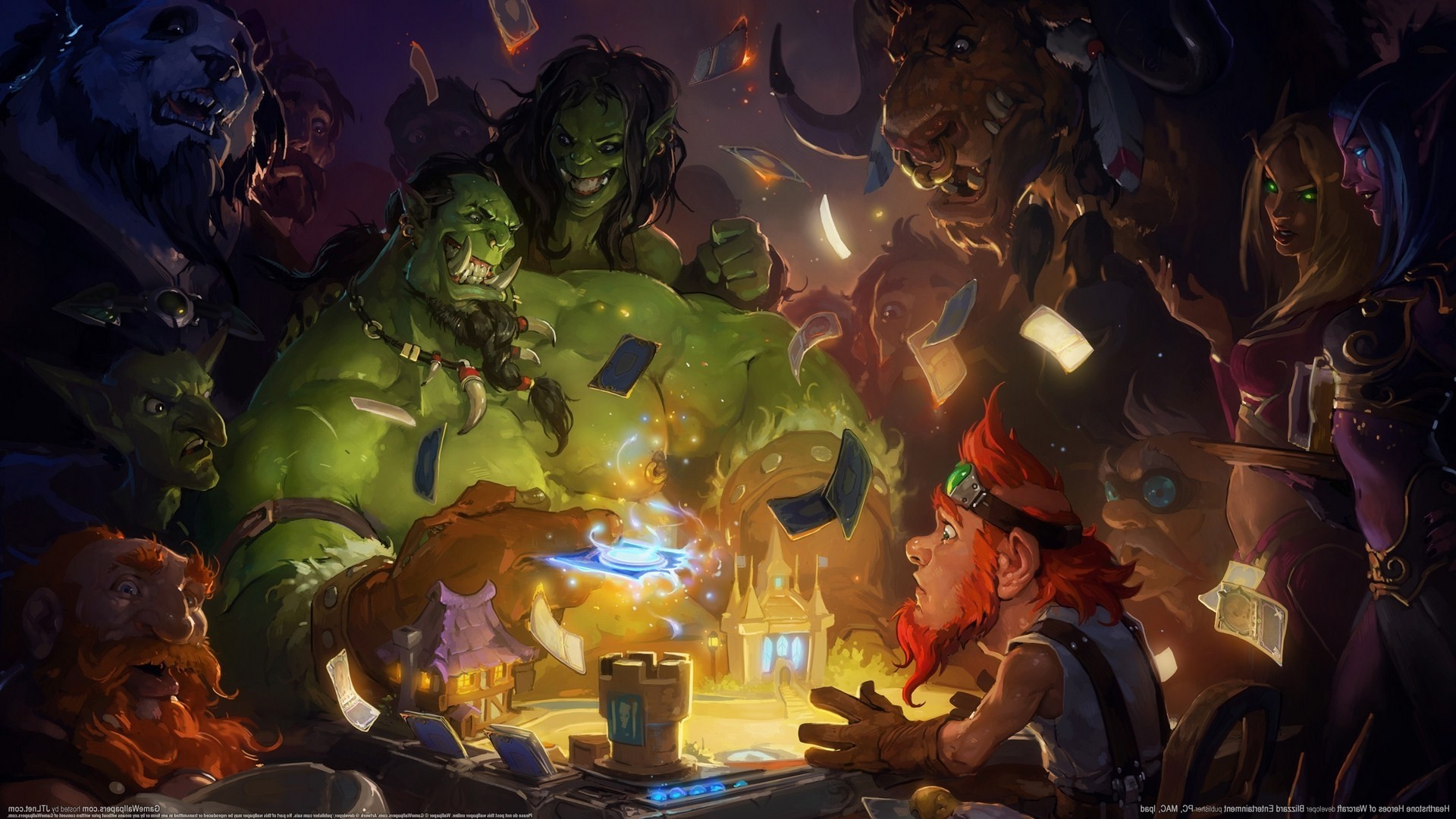 Hearthstone, Taverna, Orco, Carte, Warcraft, Full HD 1080p, sfondo desktop
