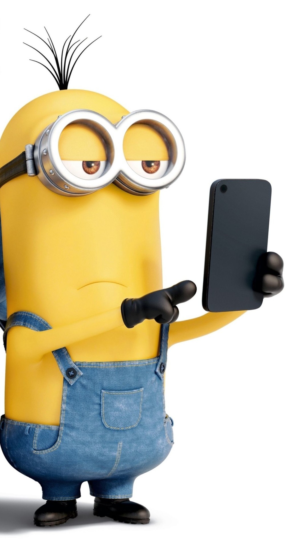 Minion, Selfie, Smartphone, Sfondo bianco, Full HD, schermata di blocco del cellulare