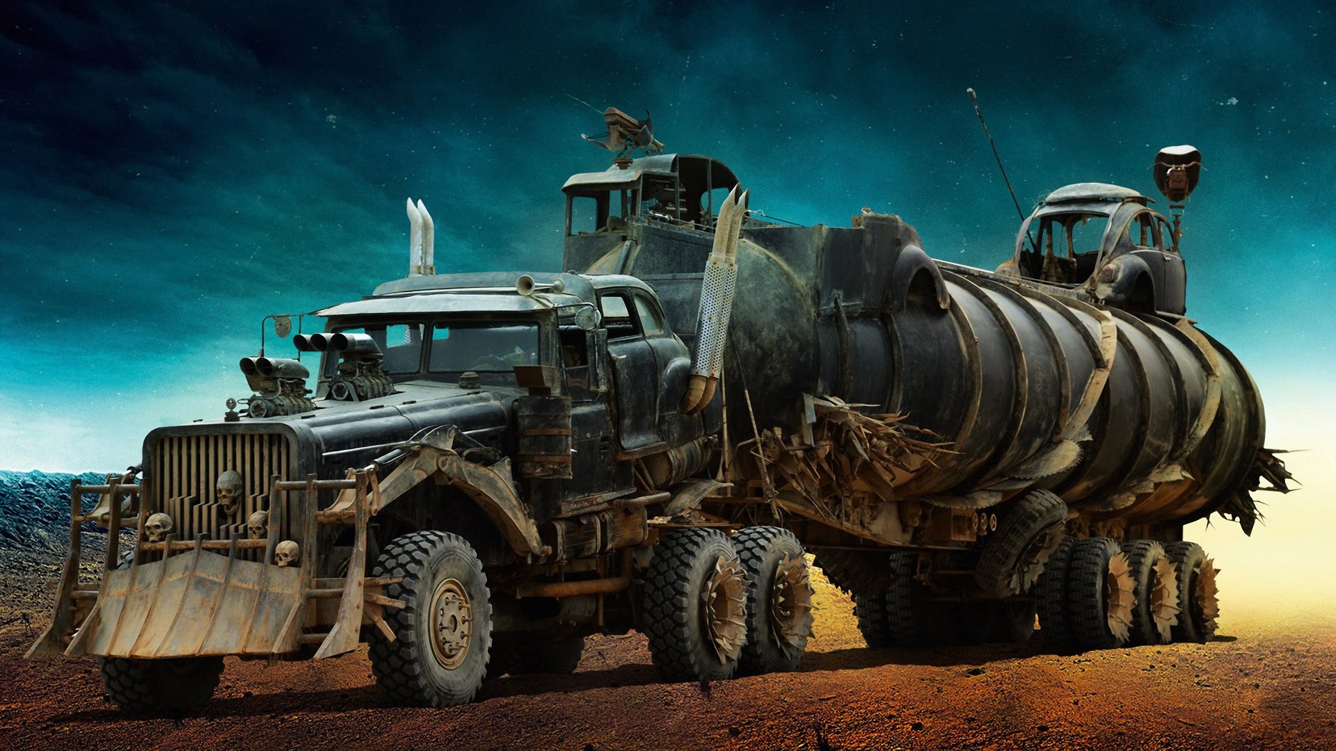 Mad Max: Fury Road, War Rig, Camion cisterna, Deserto, Full HD 1080p, sfondo desktop