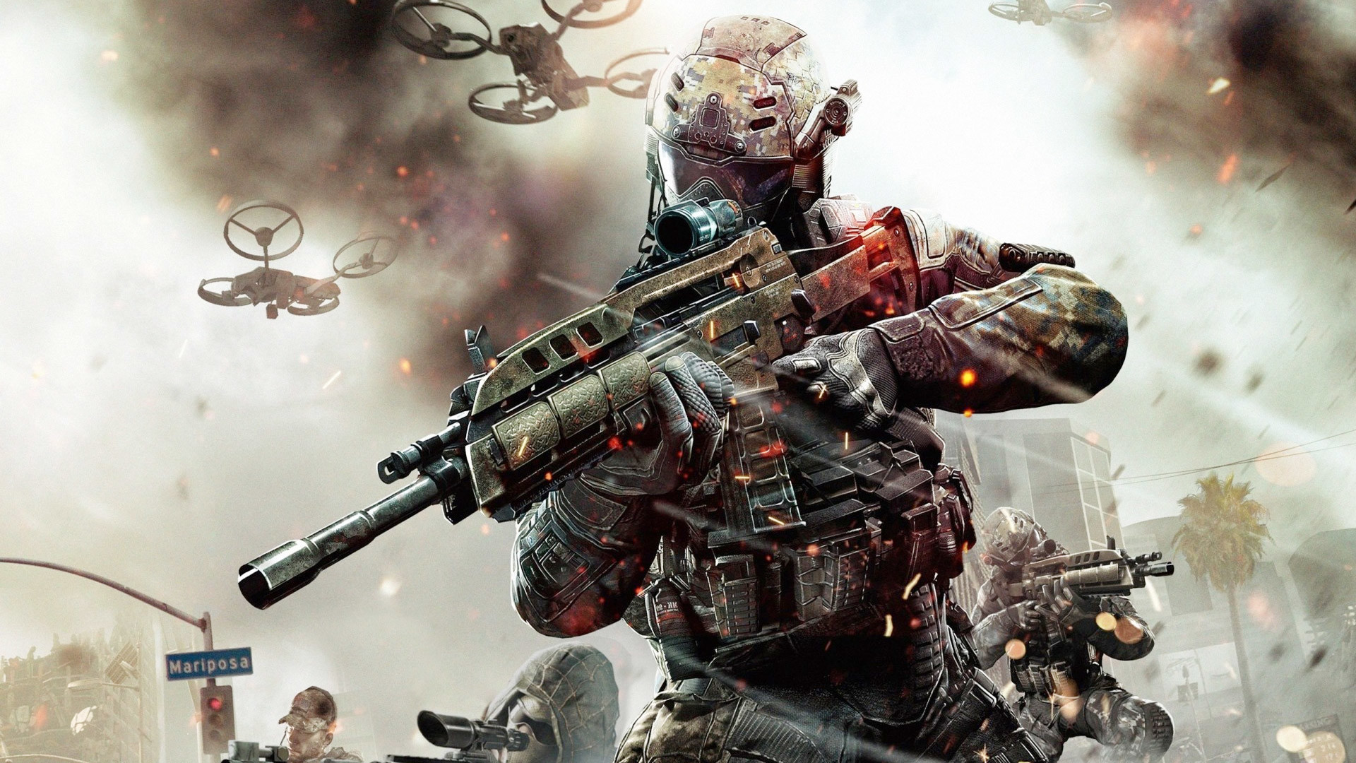 Call of Duty: Black Ops II, Soldato, Droni, Los Angeles, Full HD, sfondo per PC