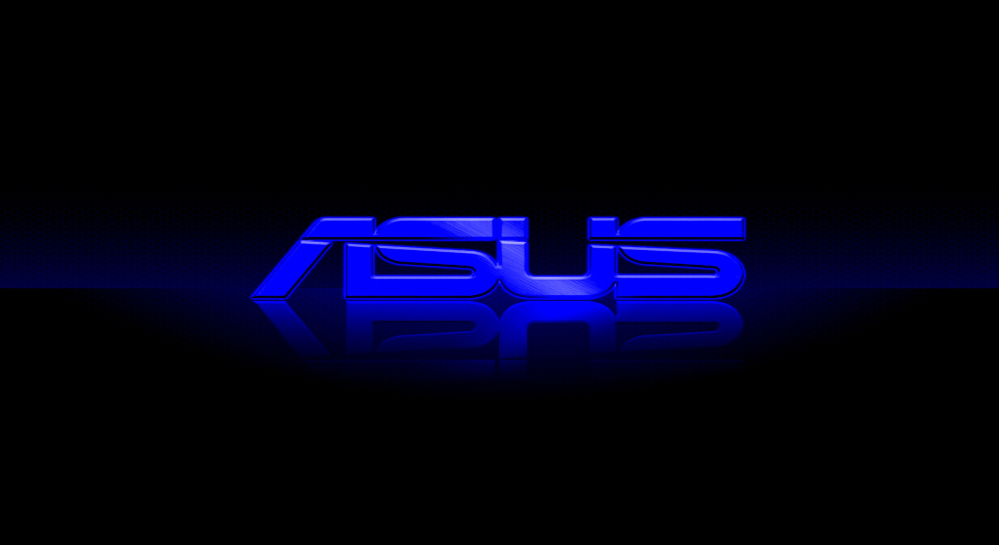 ASUS, Logo, Blu, Sfondo nero, Full HD, wallpaper per PC