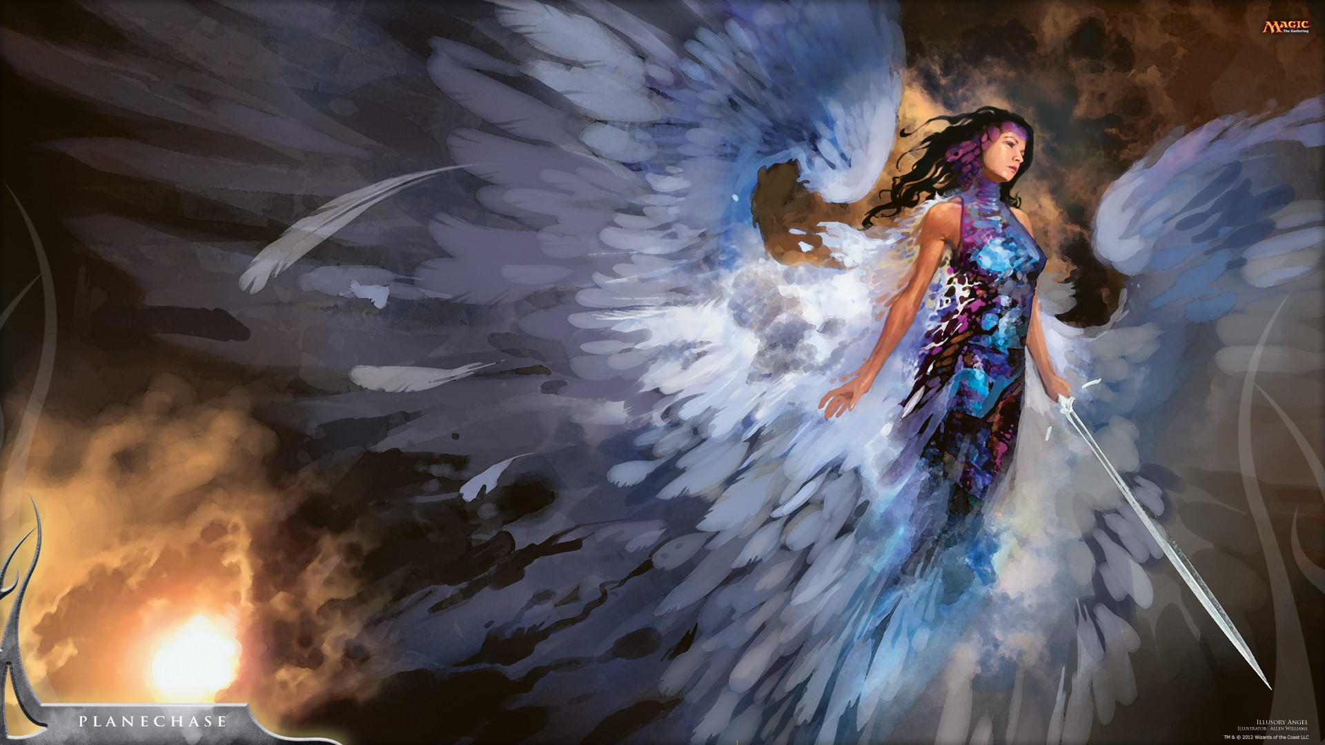 Planechase, Magic: The Gathering, Angelo, Spada, Full HD, sfondo per PC