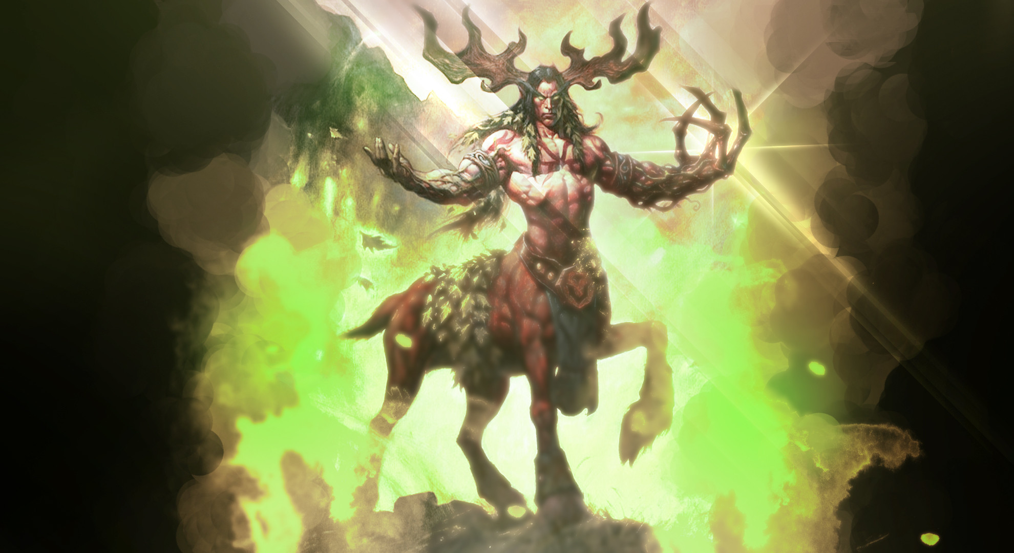 Cenarius, Hearthstone, Warcraft, Semidio, Verde, Full HD, wallpaper per computer