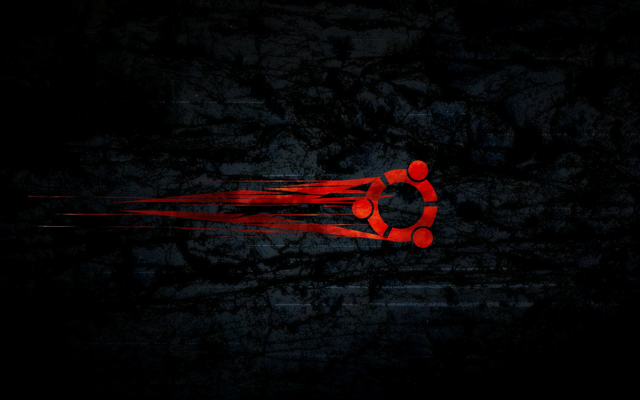 Logo Ubuntu, Rosso, Sfondo scuro, 2K, wallpaper desktop