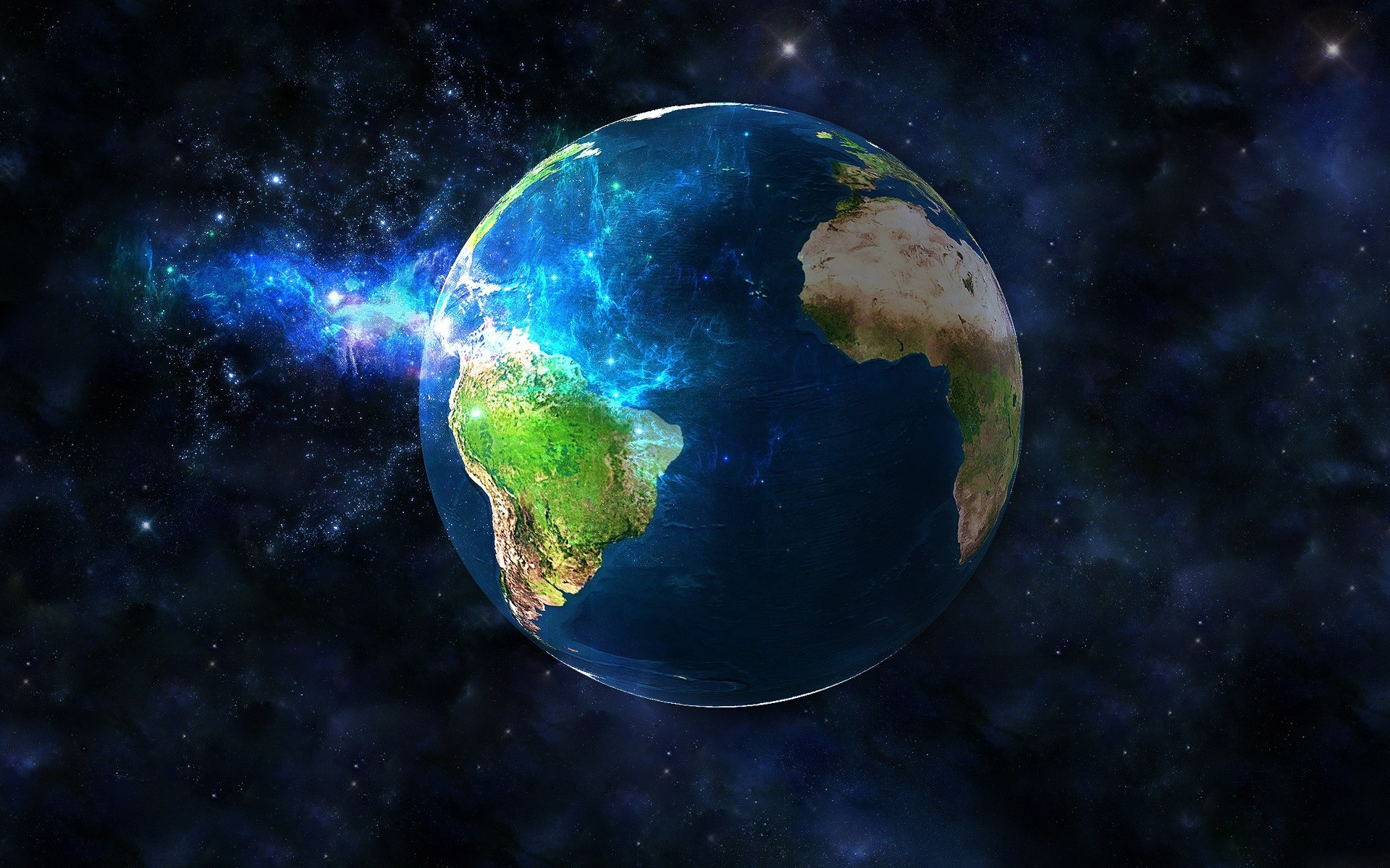 Terra, Sud America, Africa, Spazio, 1920x1200, sfondo MacBook Pro