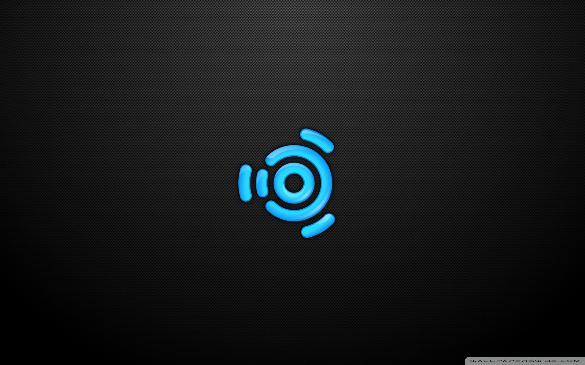 Ubuntu, Logo, Fibra di carbonio, Azzurro, 16:10 Full HD, sfondo widescreen