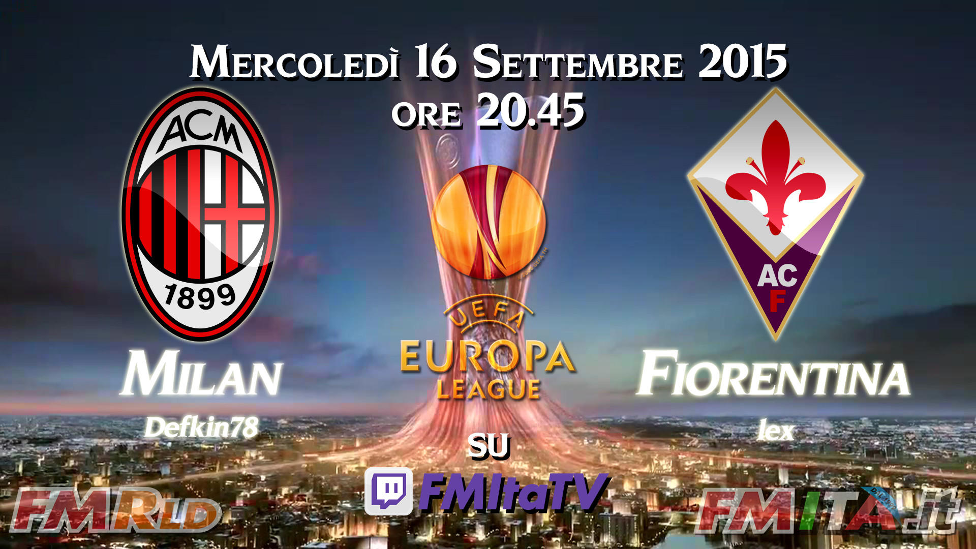 AC Milan, ACF Fiorentina, UEFA Europa League, Locandina, 1920x1080, immagine di sfondo