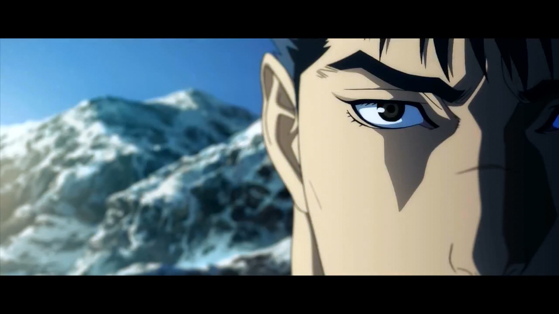 Gatsu, Berserk, Anime, Primo piano, Montagne innevate, Full HD, sfondo Windows 11