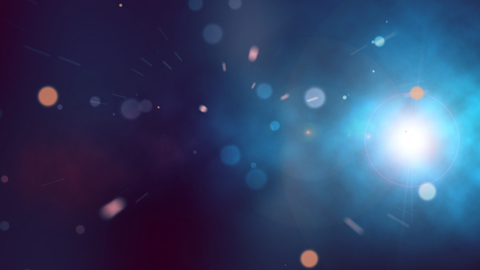 Bagliore, Luce blu, Spazio, Astratto, Full HD, sfondo per PC e portatile