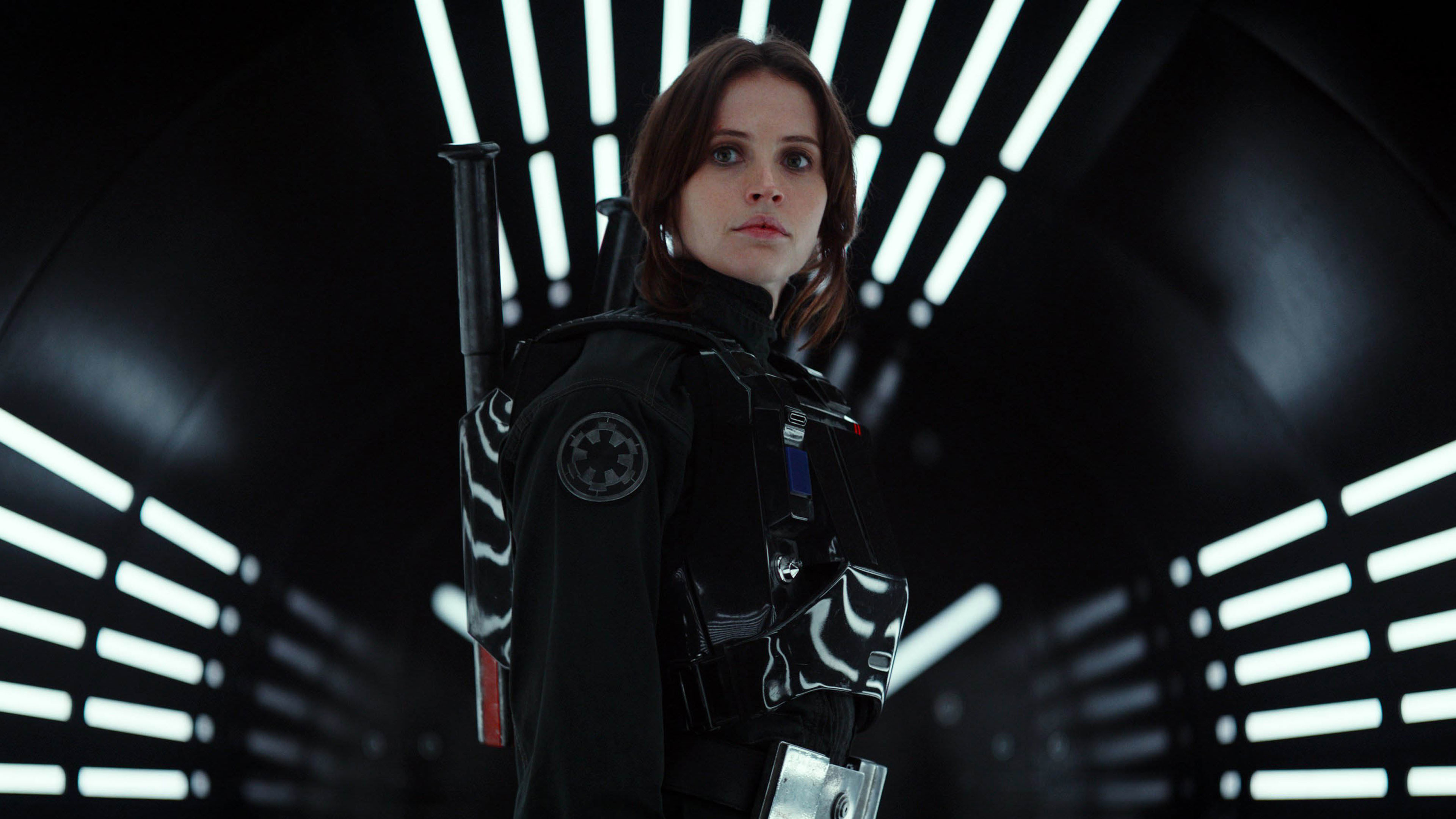Jyn Erso, Felicity Jones, Rogue One: A Star Wars Story, Uniforme imperiale, Corridoio, 4K UHD