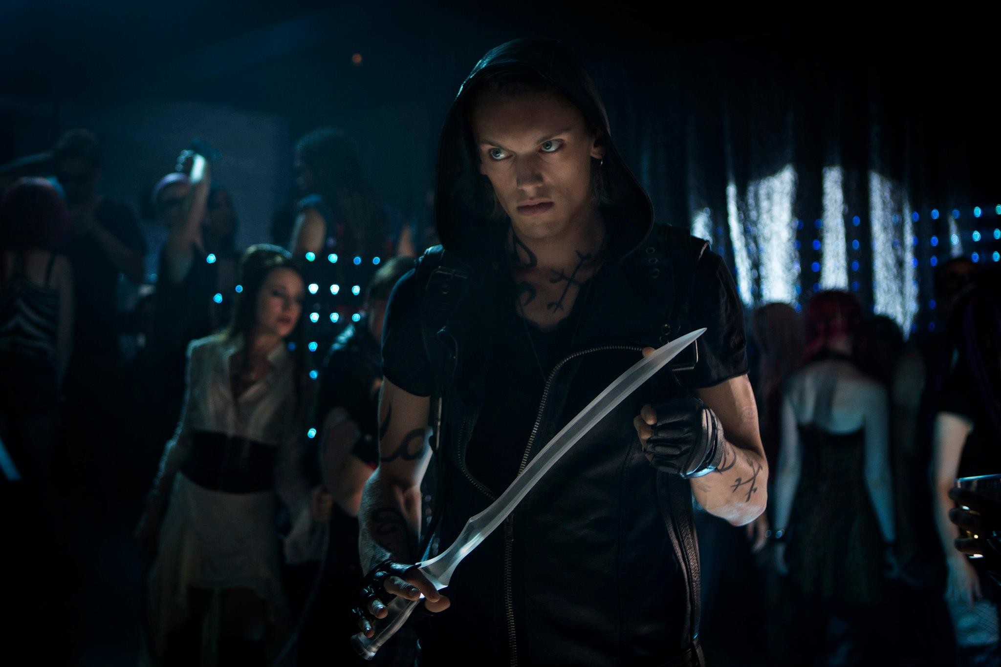 Jamie Campbell Bower, Jace Wayland, Shadowhunters: Città di ossa, Spada, Cappuccio, sfondo Full HD