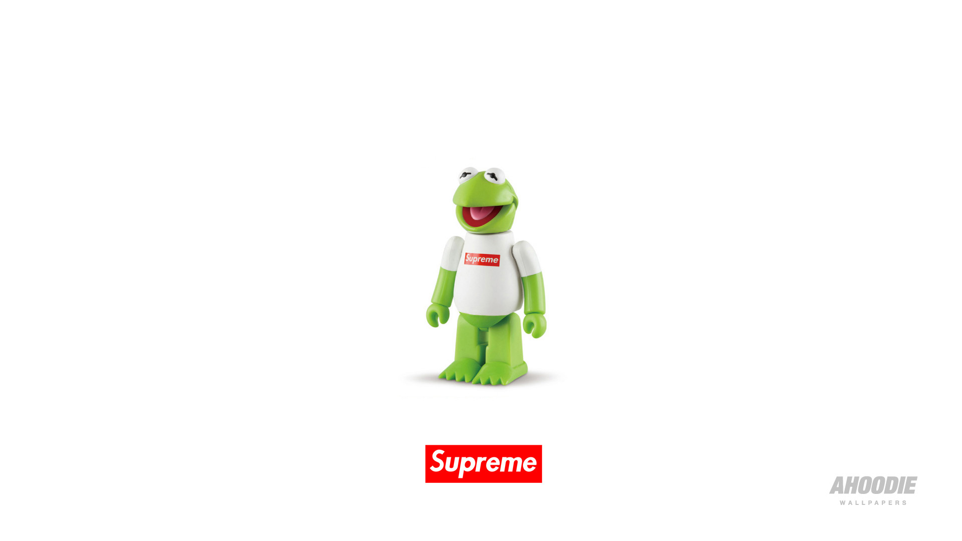 Kermit, Supreme, Minimalista, Sfondo bianco, Full HD, wallpaper per computer