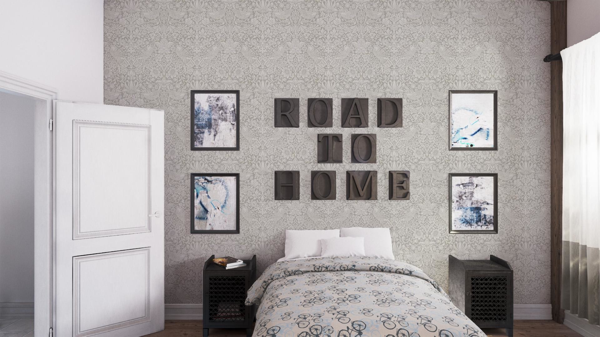 William Morris, Camera da letto, Beige, Full HD, wallpaper per portatile