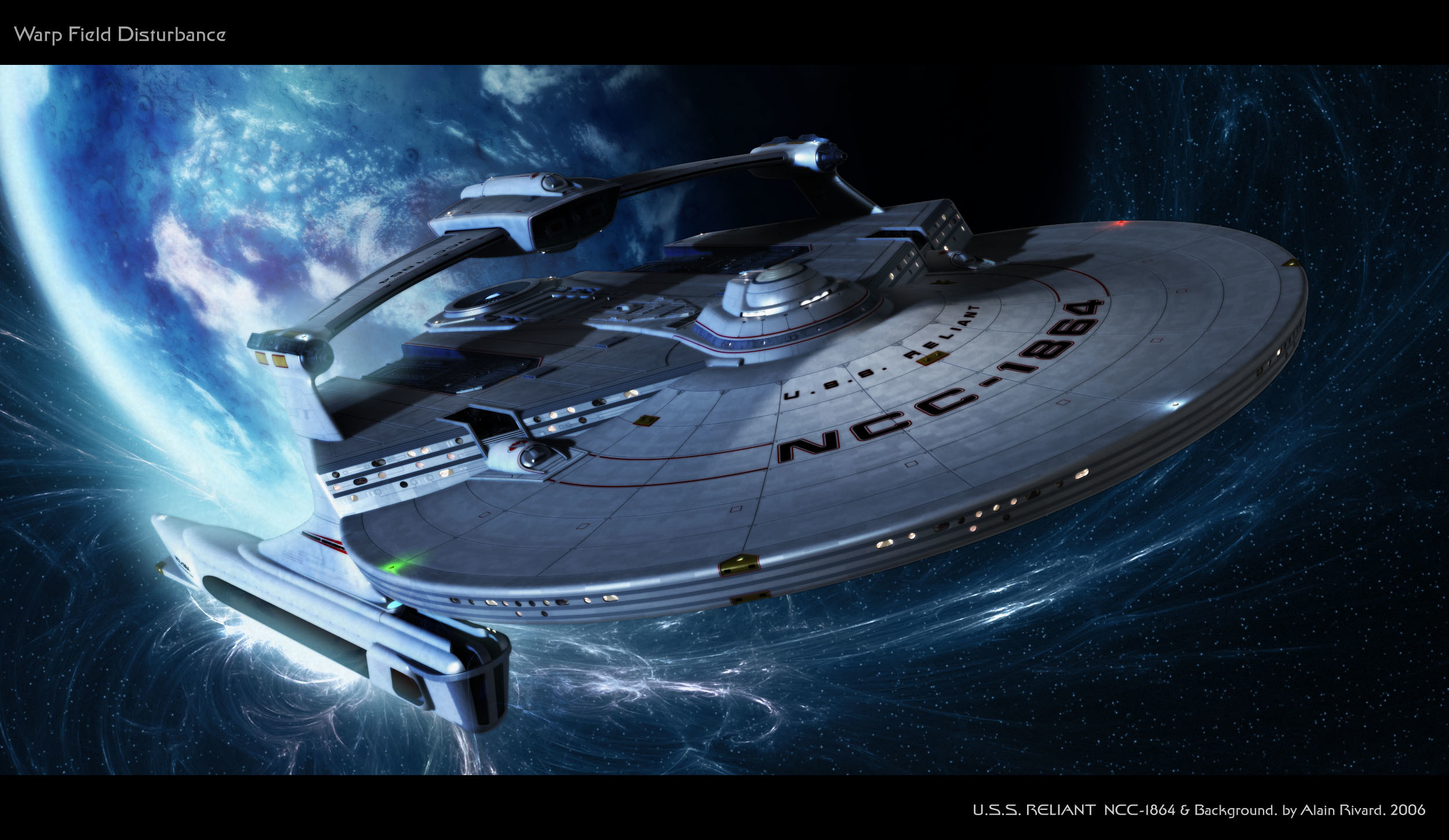 USS Reliant, Star Trek, Astronave, Pianeta, Blu, Full HD, sfondo per PC e portatile