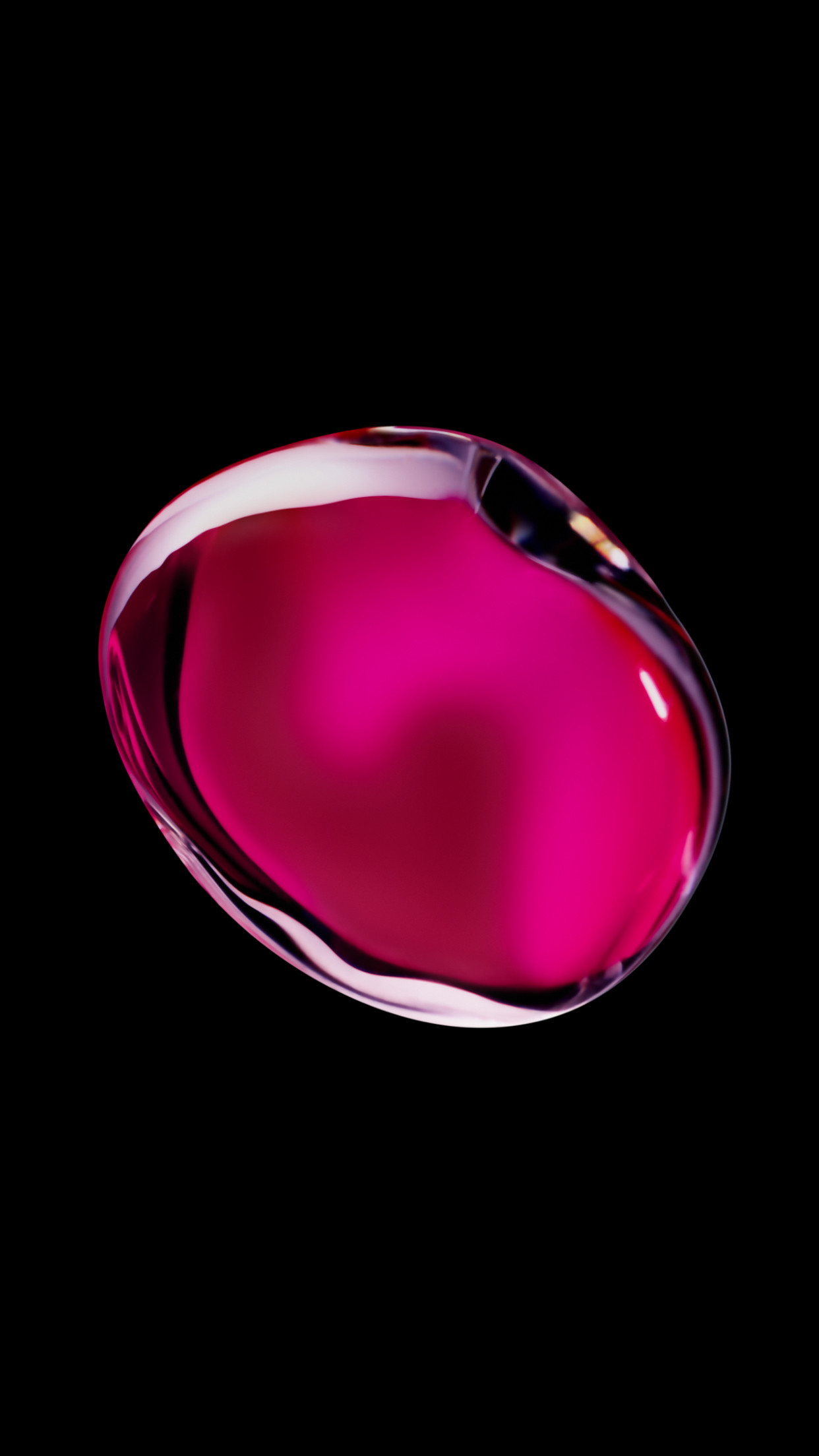 Gemma, Fucsia, Sfondo nero, 1242x2208, schermata di blocco iPhone