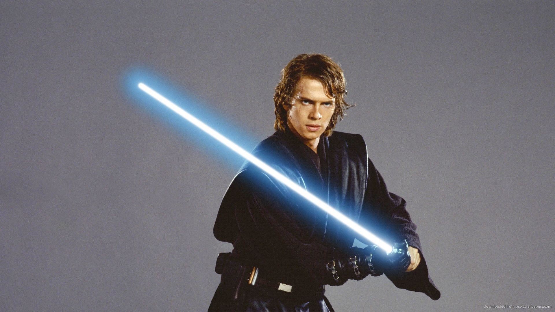 Anakin Skywalker, Hayden Christensen, Star Wars, Spada laser blu, Jedi, wallpaper Windows 11