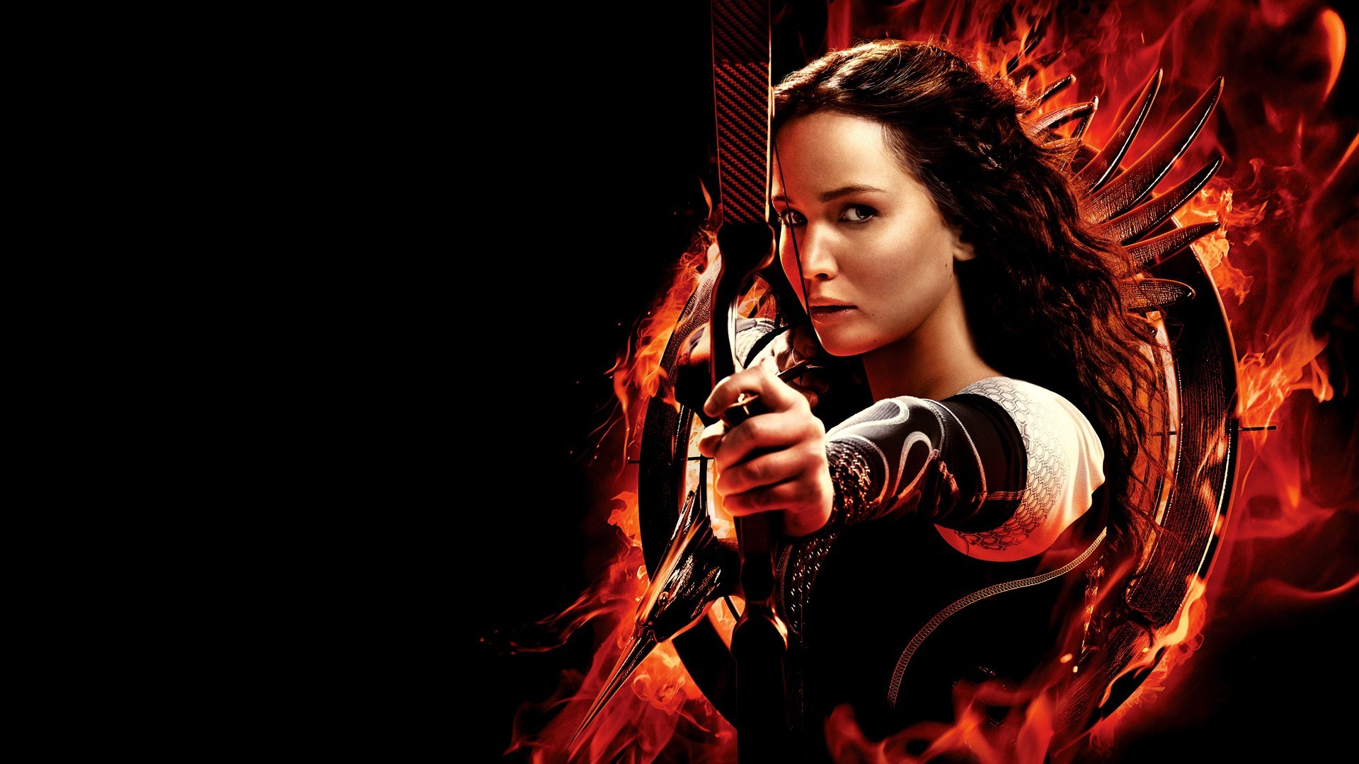 Jennifer Lawrence, Katniss Everdeen, Hunger Games: La ragazza di fuoco, Arco, sfondo Full HD