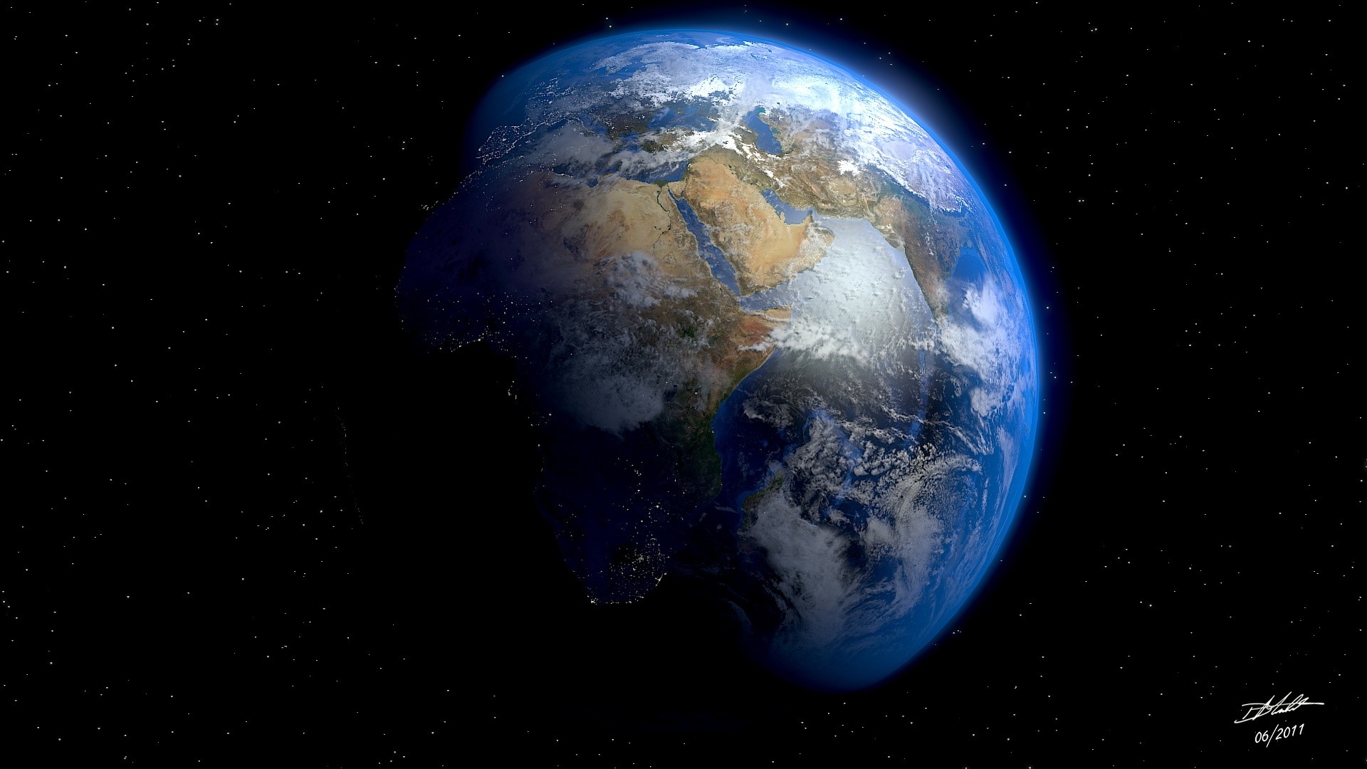Terra, Pianeta, Africa, Spazio, Full HD 1080p, sfondo desktop