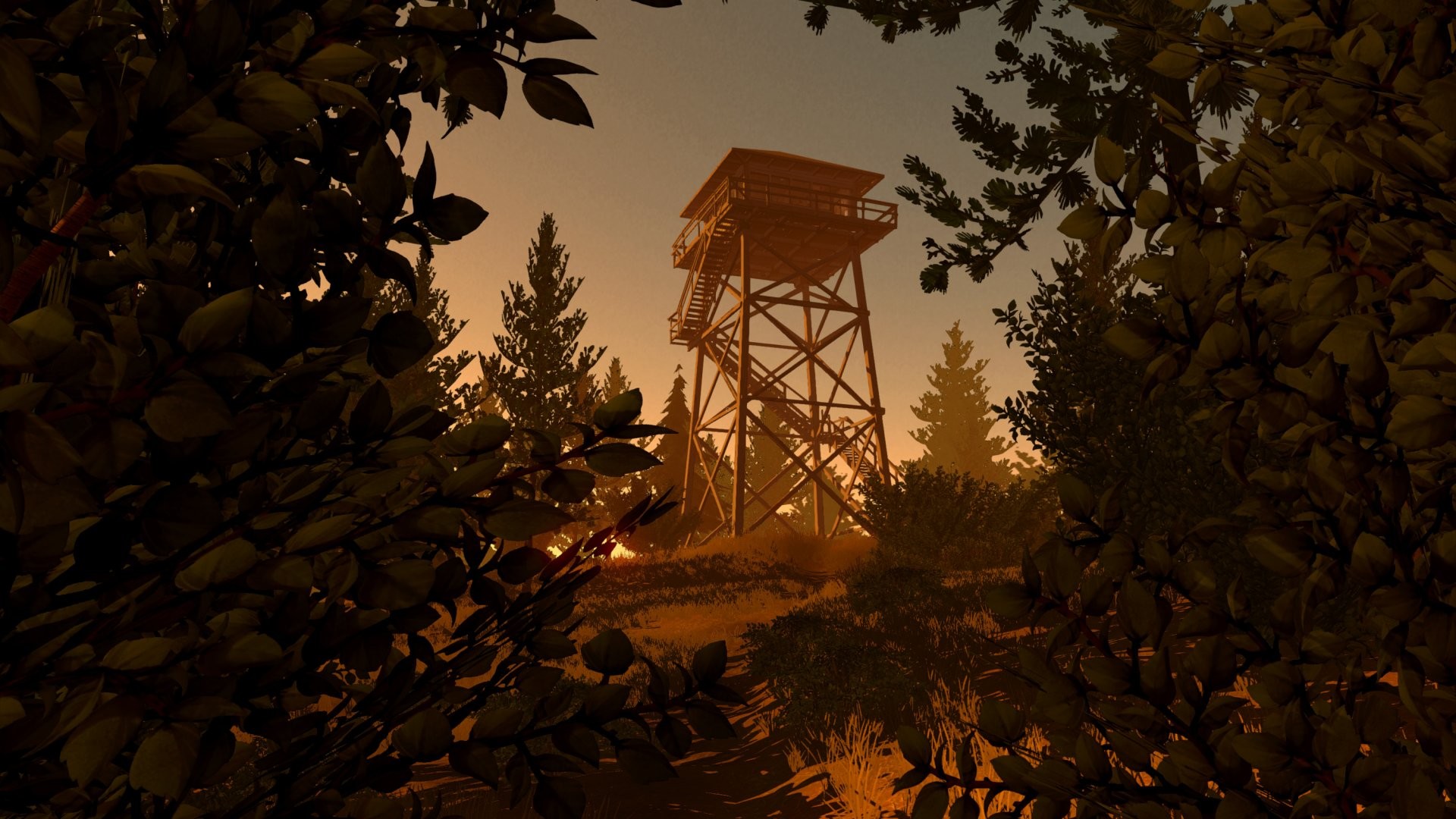 Firewatch, Torre di avvistamento, Bosco, Luce calda, Full HD, sfondo per portatile