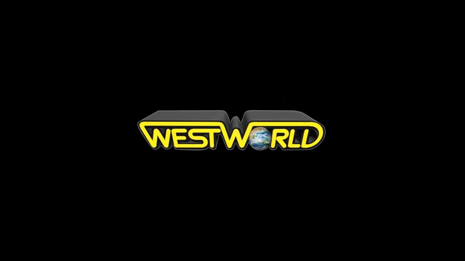 Westworld, Logo giallo, Sfondo nero, Full HD, wallpaper per computer
