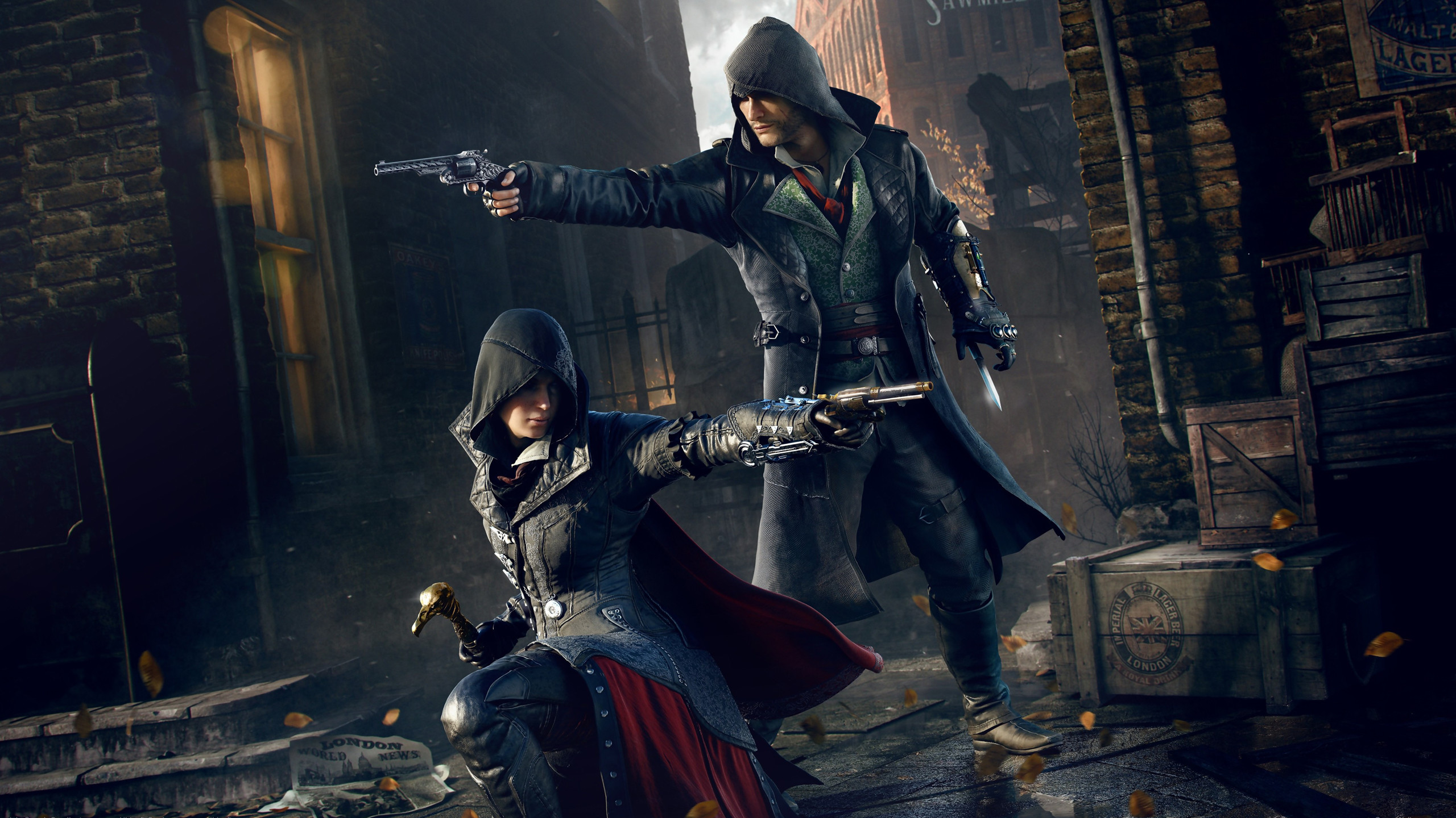 Jacob Frye, Evie Frye, Assassin's Creed Syndicate, Pistole, Vicolo, Londra vittoriana, sfondo desktop