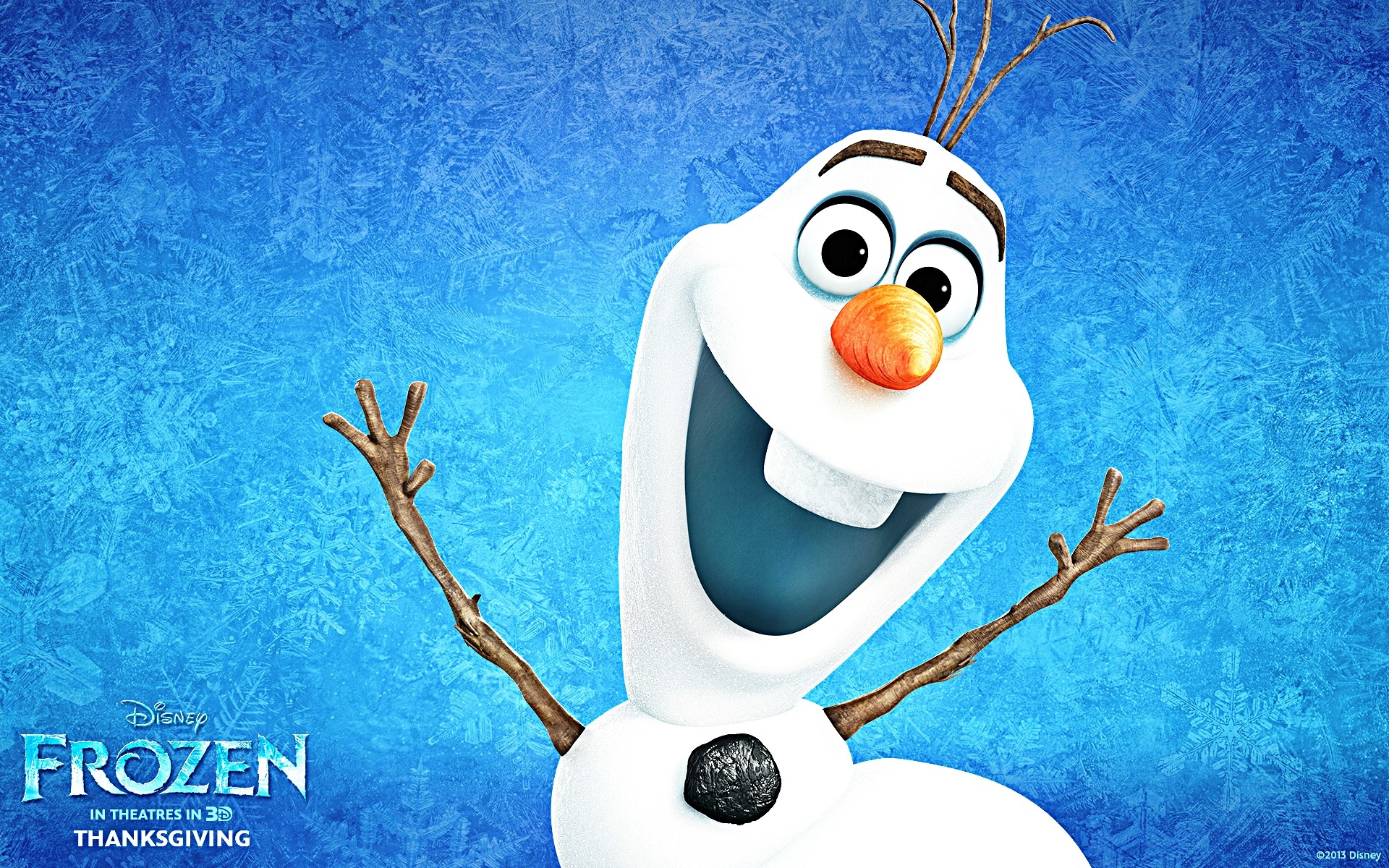 Olaf, Frozen - Il regno di ghiaccio, Pupazzo di neve, Blu, 1920x1200, sfondo MacBook Pro