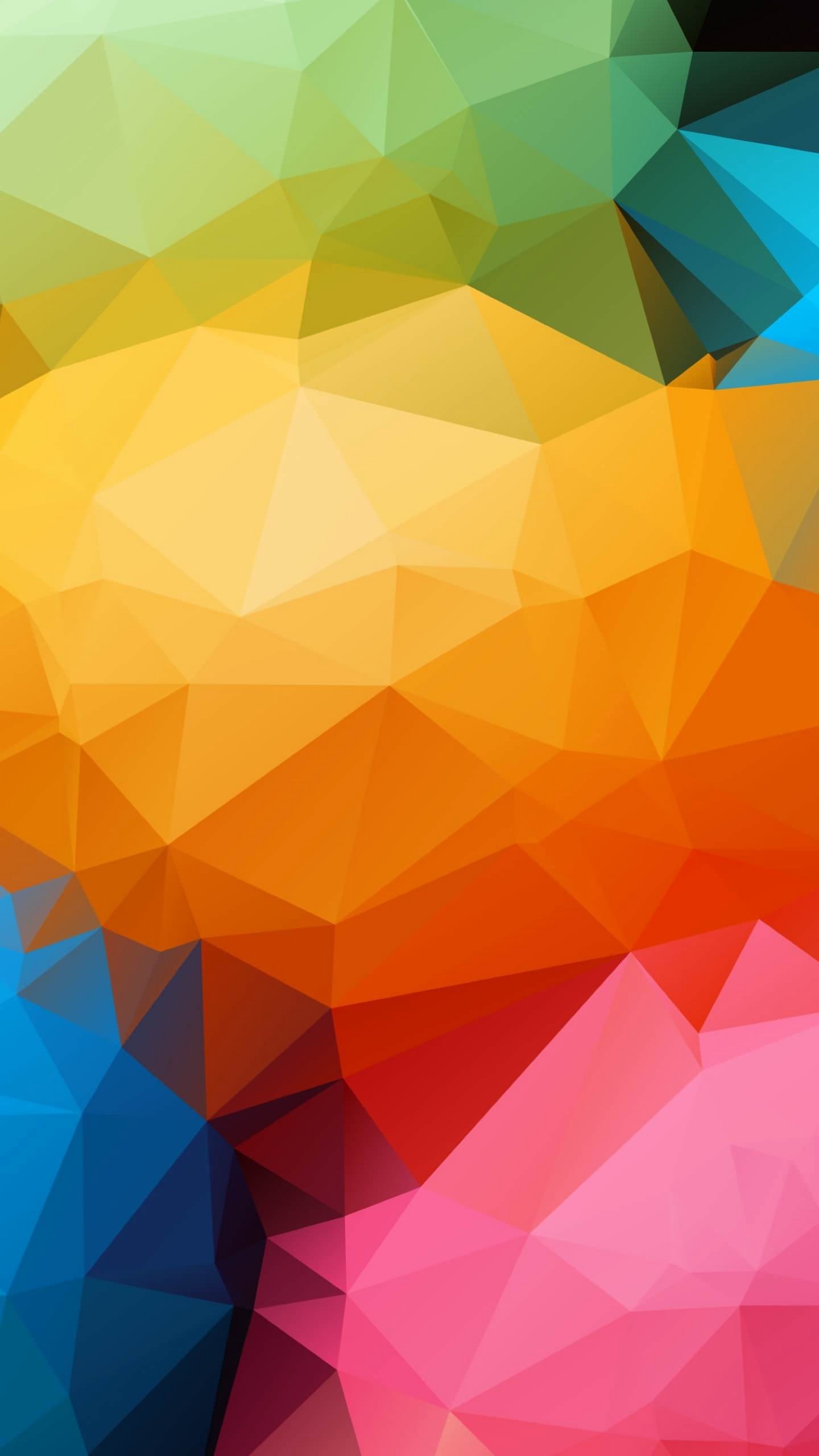 Low poly, Colori, Geometrico, schermata di blocco Samsung Galaxy S6