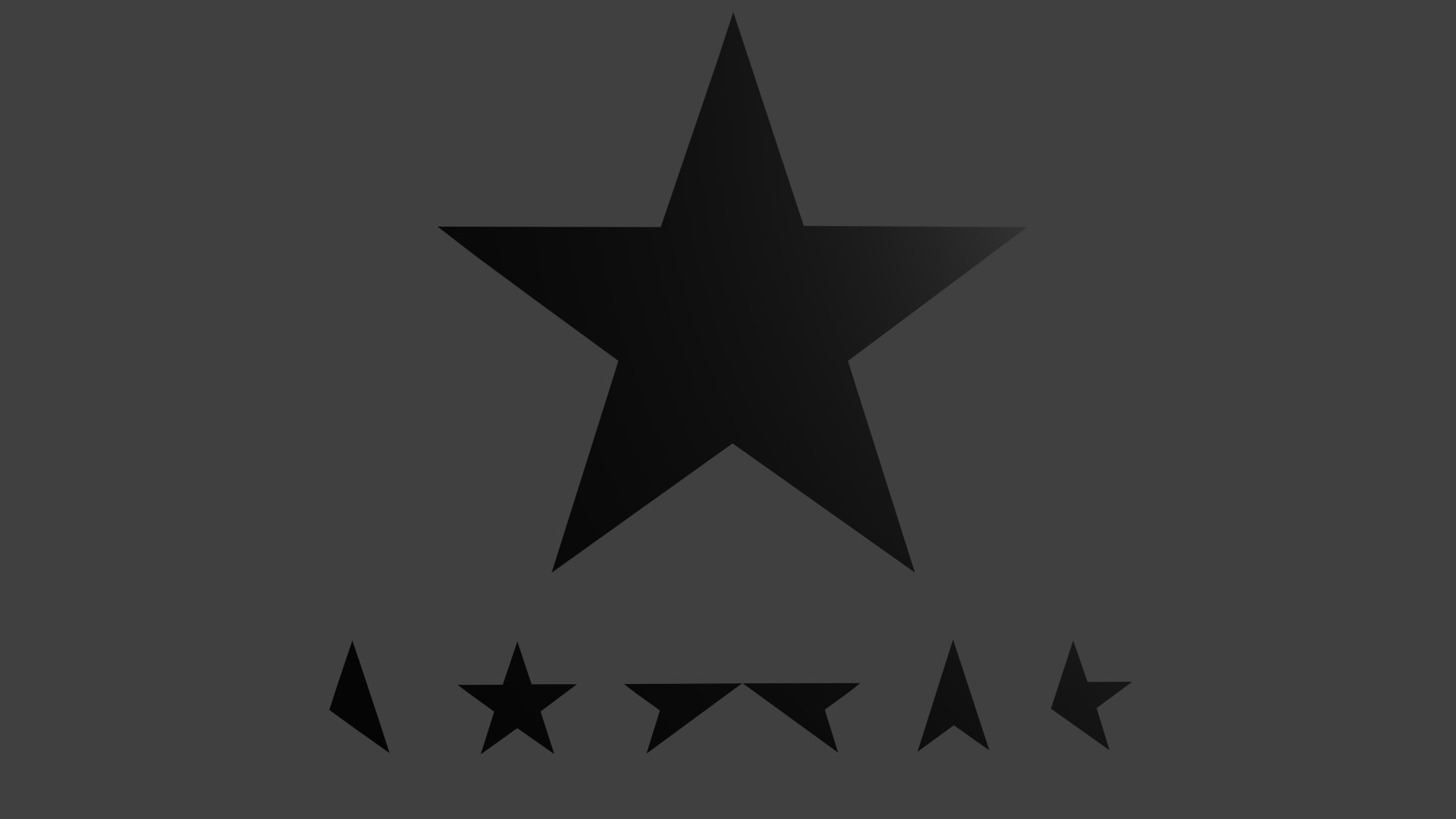 David Bowie, Blackstar, Stella nera, Copertina album, Grigio, Full HD, wallpaper desktop