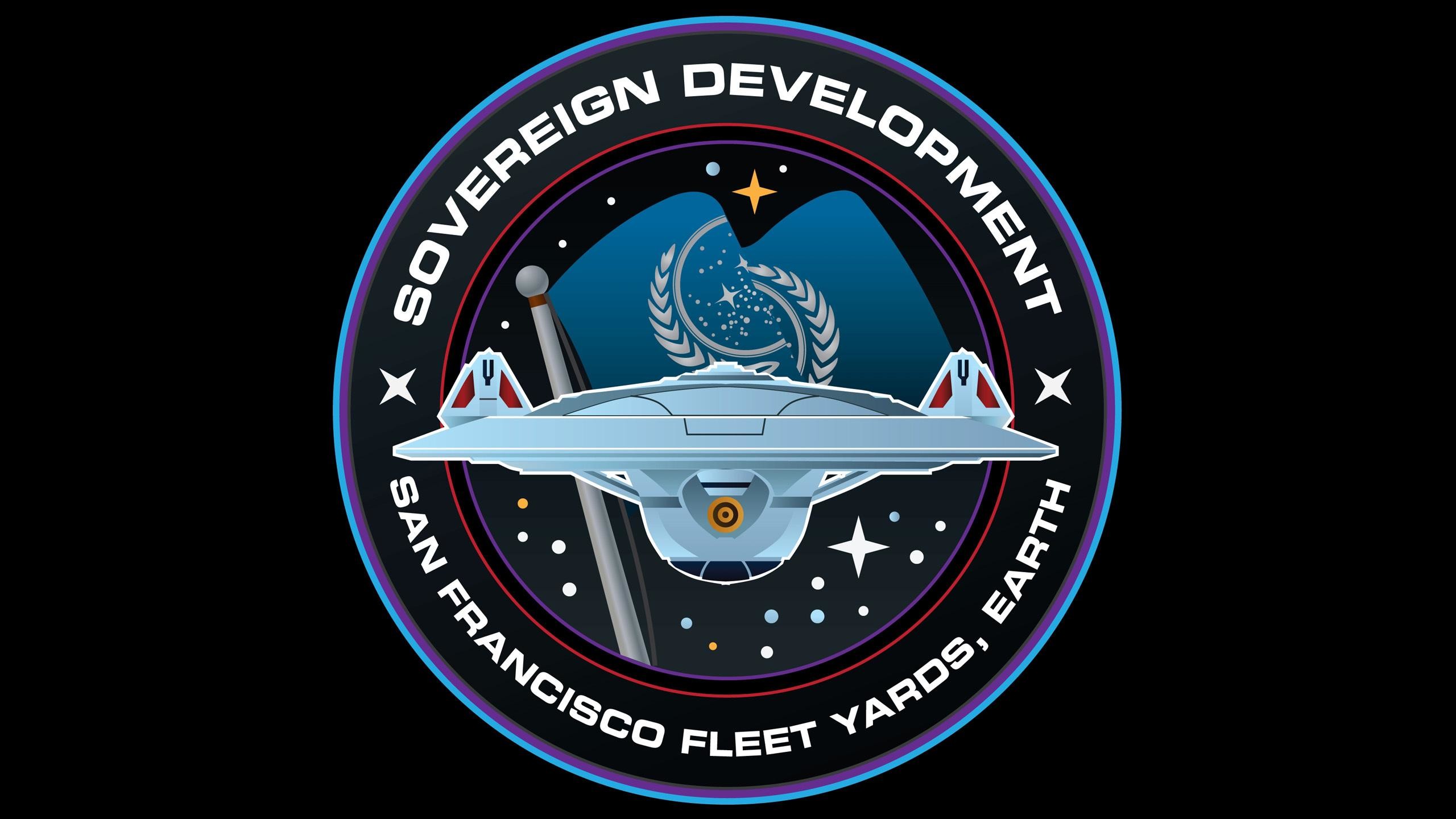 Sovereign Development, San Francisco Fleet Yards, Star Trek, Emblema, Classe Sovereign, sfondo 1440p