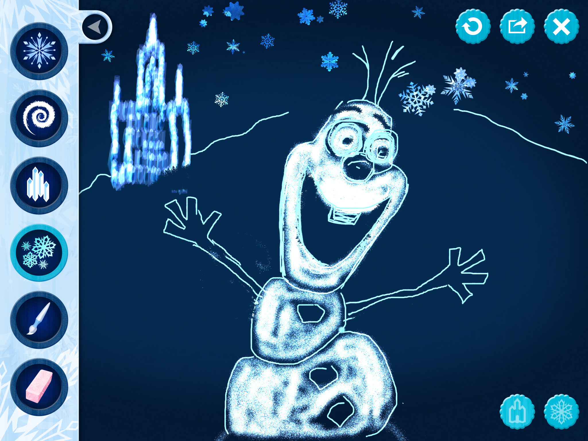 Olaf, Frozen - Il regno di ghiaccio, App da disegno, Palazzo di ghiaccio, Disegno, wallpaper tablet