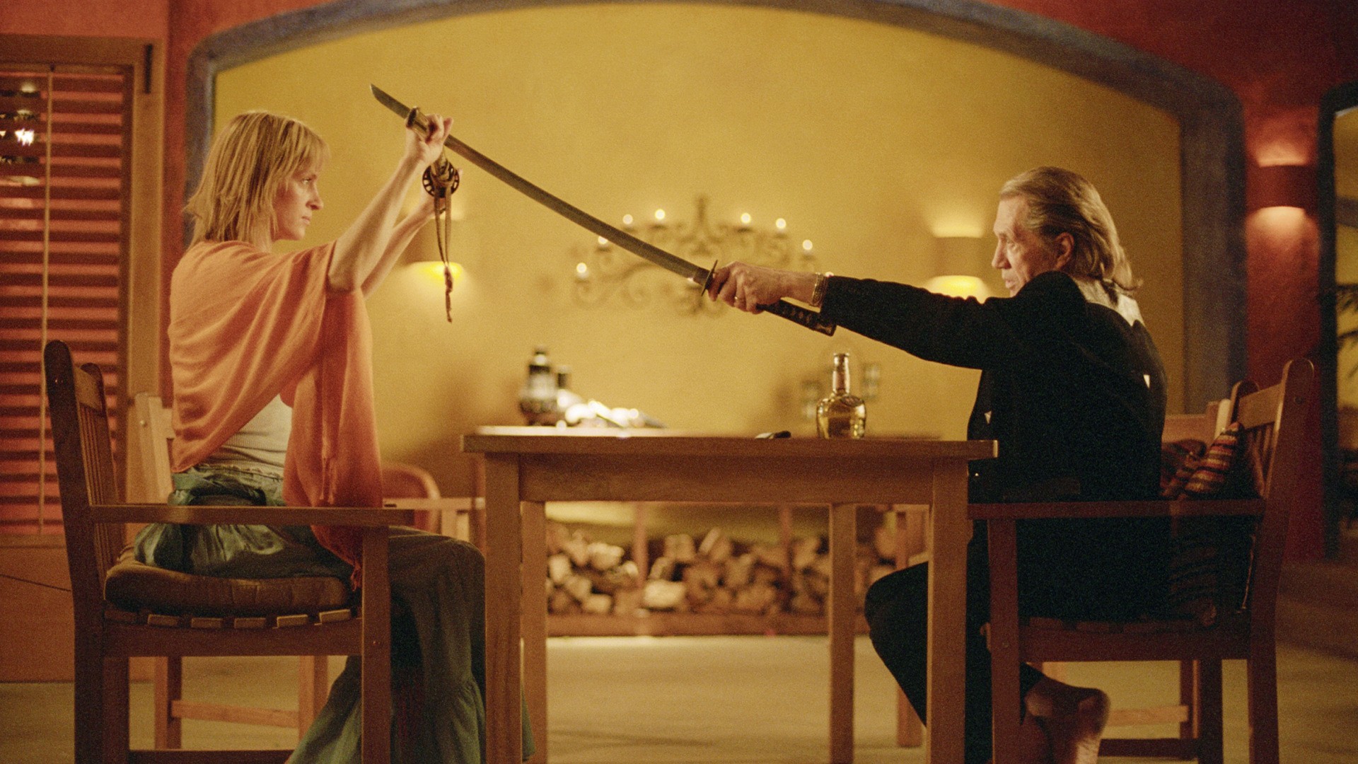Kill Bill: Volume 2, Uma Thurman, David Carradine, Bill, Duello, sfondo Full HD per portatile