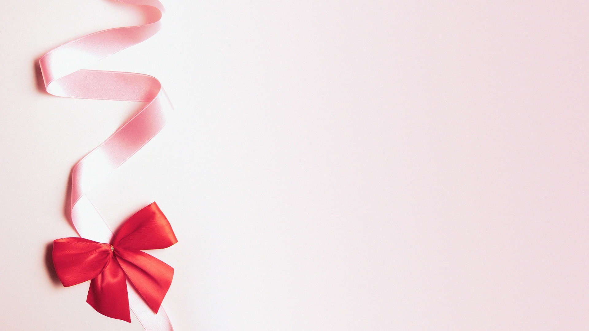 Fiocco rosso, Nastro, Minimalista, Rosa, 1920x1080, sfondo per PC