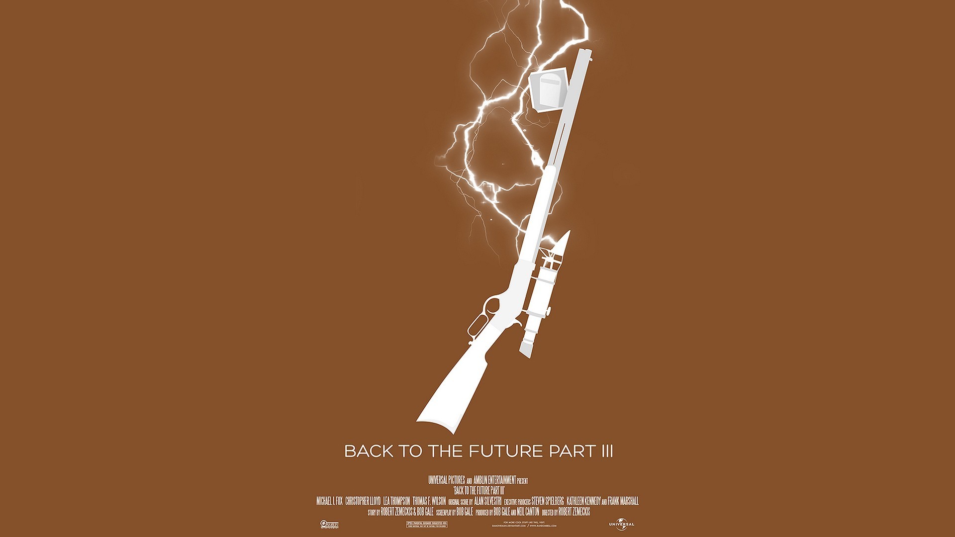 Ritorno al futuro - Parte III, Fucile, Fulmine, Minimalismo, Locandina, sfondo Full HD per portatile